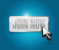 Join Now button sign concept illustration Royalty Free Stock Photo