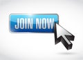 Join Now button sign concept Royalty Free Stock Photo