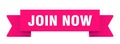 join now ribbon isolated on transparent background. join now ribbon Royalty Free Stock Photo