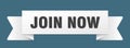 join now ribbon isolated on transparent background. join now ribbon Royalty Free Stock Photo