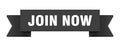 join now ribbon isolated on transparent background. join now ribbon Royalty Free Stock Photo