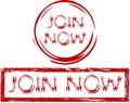 Join now stamps Royalty Free Stock Photo