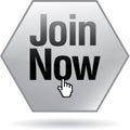 Join now web button Royalty Free Stock Photo