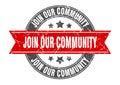 join our community stamp Royalty Free Stock Photo