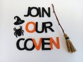 Join our coven Halloween sign