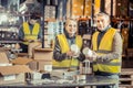 Handsome grey-haired man standing near his partner Royalty Free Stock Photo