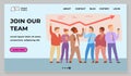 Join our team banner for website template. People invite staff member, welcome new worker Royalty Free Stock Photo