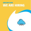 Join Our Team. Busienss Company Cloud circuit We Are Hiring Poster Callout Design. Vector background