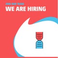 Join Our Team. Busienss Company DNA We Are Hiring Poster Callout Design. Vector background