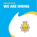 Join Our Team. Busienss Company Flask We Are Hiring Poster Callout Design. Vector background