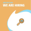 Join Our Team. Busienss Company Search goods online We Are Hiring Poster Callout Design. Vector background