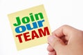 Join our team Royalty Free Stock Photo