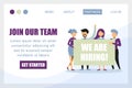 Join our team, we are hiring banner for the website template