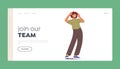 Join our Team Landing Page Template. Beaming Woman With A Joyful Expression, Radiating A Contagious Positivity Royalty Free Stock Photo