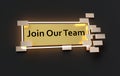 Join Our Team modern golden sign