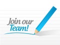 Join our team sign illustration design