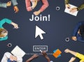 Join Register Enter Arrow Icon Concept Royalty Free Stock Photo
