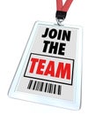 Join the Team - Lanyard and Badge Royalty Free Stock Photo