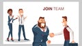 Join Team Successful Job Interview Man Shake Hand Royalty Free Stock Photo