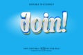 Join! title background Editable text effect, 3d text template Royalty Free Stock Photo