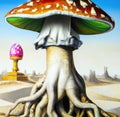 Giant Fungi Unveiled: Exploring the Mysterious World of Desert Mushrooms Royalty Free Stock Photo