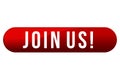 Join Us Button. Red eps10 Vector Badge Royalty Free Stock Photo