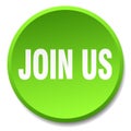 Join us green round flat button Royalty Free Stock Photo