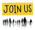 Join us Information Networking About Business Concept Royalty Free Stock Photo