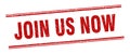 join us now stamp. join us now square grunge sign. Royalty Free Stock Photo