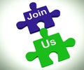 Join Us Puzzle Means Register Or Become A Member