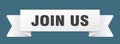 join us ribbon isolated on transparent background. join us ribbon Royalty Free Stock Photo
