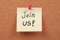 Join Us Royalty Free Stock Photo