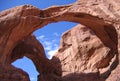 Joined Arches at Moab Utah Royalty Free Stock Photo