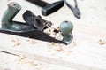 Joiner`s tools: hammer, jack plane and pliers Royalty Free Stock Photo