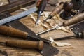 Joiner tools on wood table