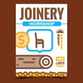Joinery Workshop Creative Promo Banner Vector
