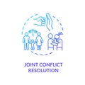 Joint conflict resolution concept icon Royalty Free Stock Photo