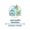 Joint conflict resolution concept icon Royalty Free Stock Photo