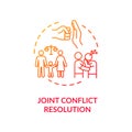 Joint conflict resolution concept icon Royalty Free Stock Photo