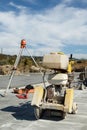 Joint cutter machine for concrete cutting on a building site Royalty Free Stock Photo