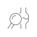 Joint examination line outline icon