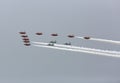 Joint flypast of British Red Arrows and Royal Bahrain Air Force