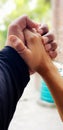 Joint Hands are showing togetherness for lifetime