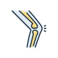 Color illustration icon for Joint, arthritis and gout