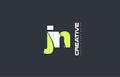 green letter jn j n combination logo icon company design joint j