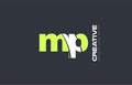 green letter mp m p combination logo icon company design joint j