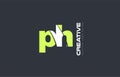 green letter ph p h combination logo icon company design joint j