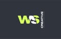 green letter ws w s combination logo icon company design joint j