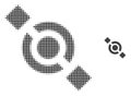 Joint Node Halftone Dot Icon Royalty Free Stock Photo