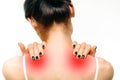 Joint pain, woman have problem with neck